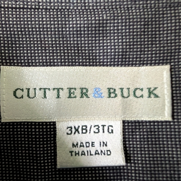 Cutter & Buck Charcoal Checkered Shirt - Picture 2 of 4